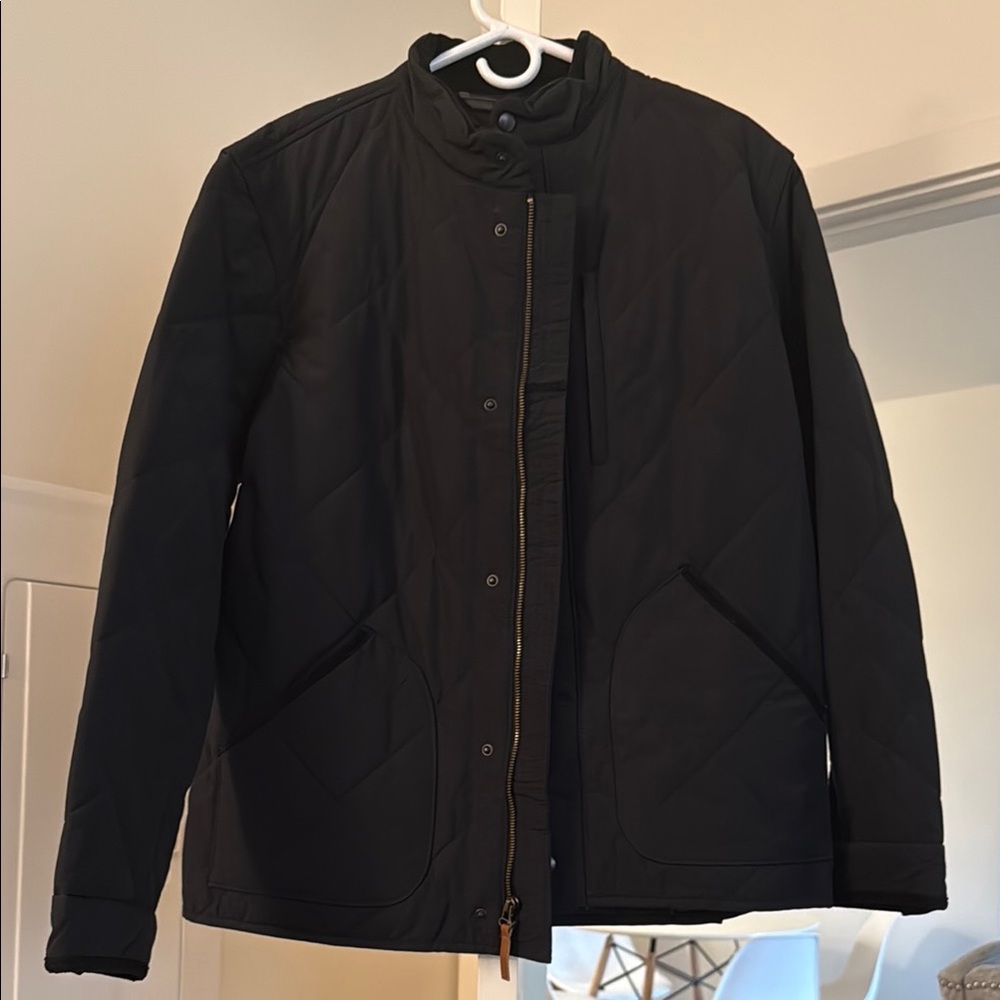 J Crew Men's Black Sussex Quilted Jacket Coat
